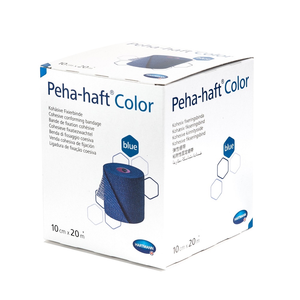 Bandaj elastic autoadeziv Peha-haft Color, albastru (932475), 10cm x 20m, Hartmann